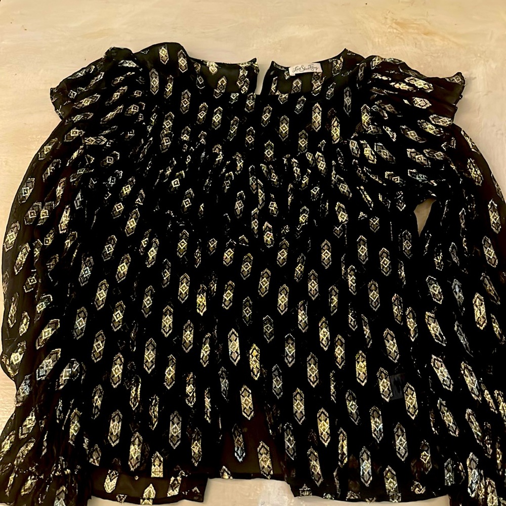 Live Shack Fancy silk and lurex shirt size M